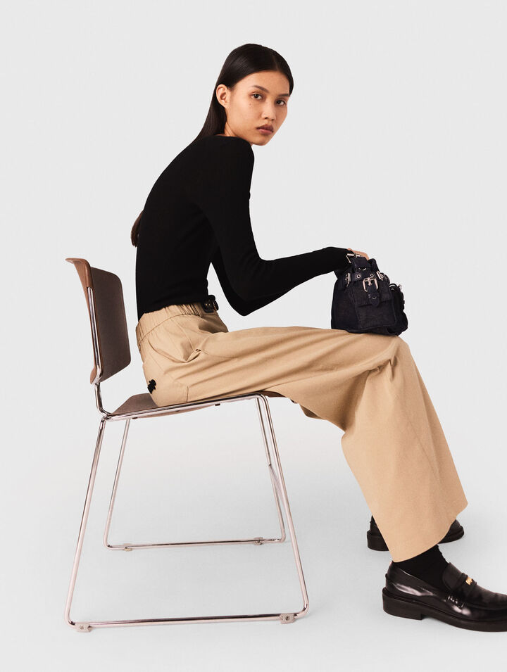 Pantalon large en coton