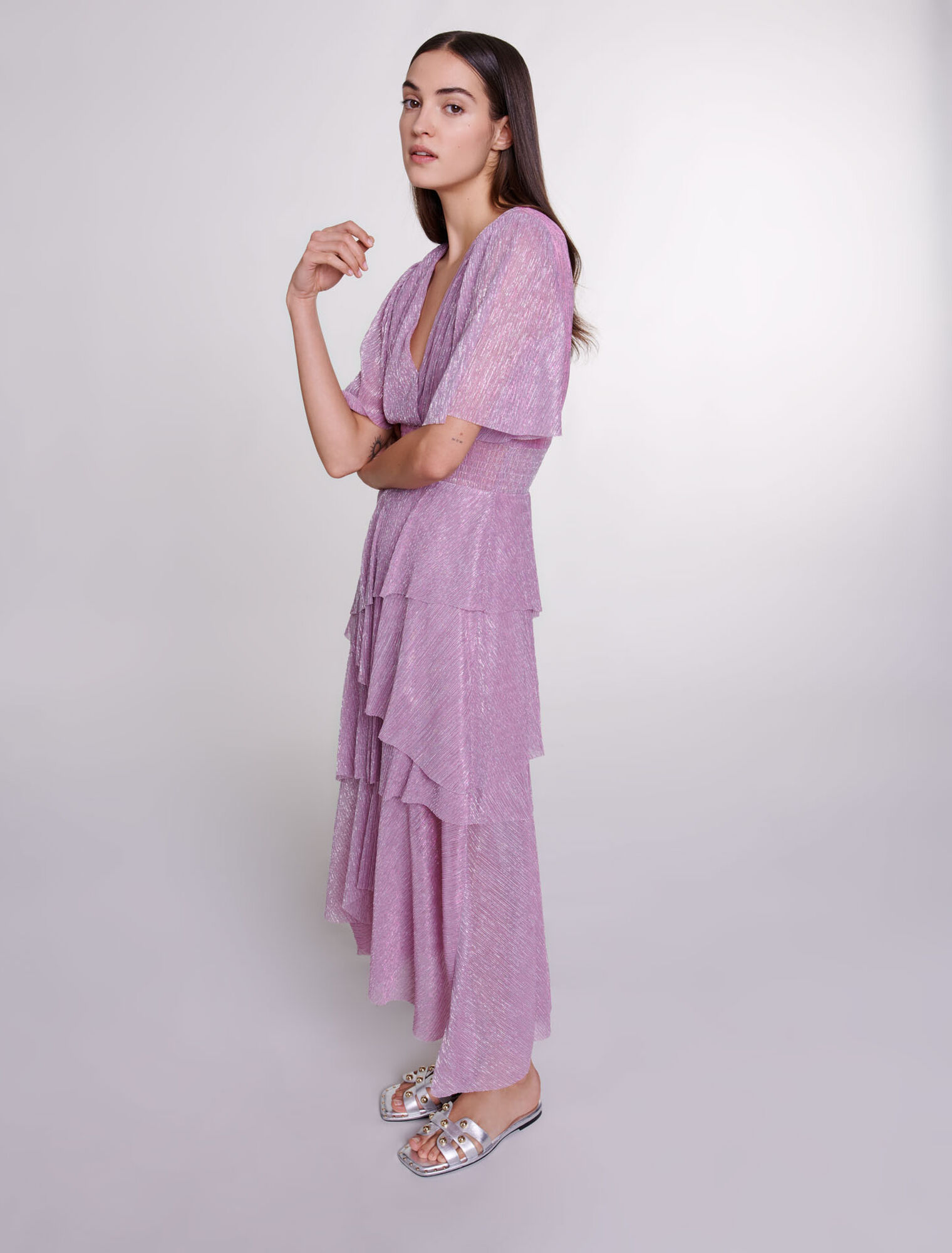Ruffled maxi dress