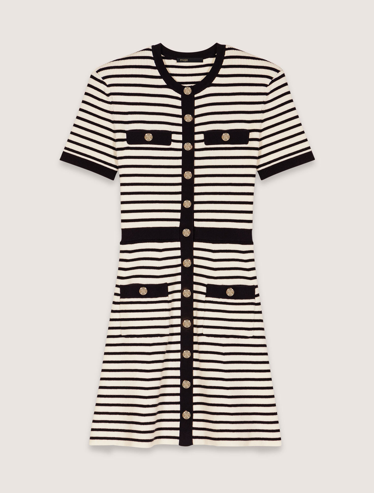 Rib knit mini dress