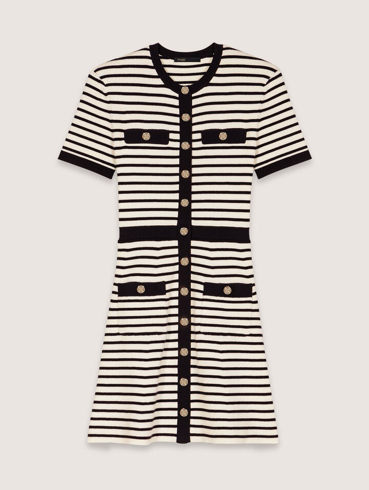 Rib knit mini dress