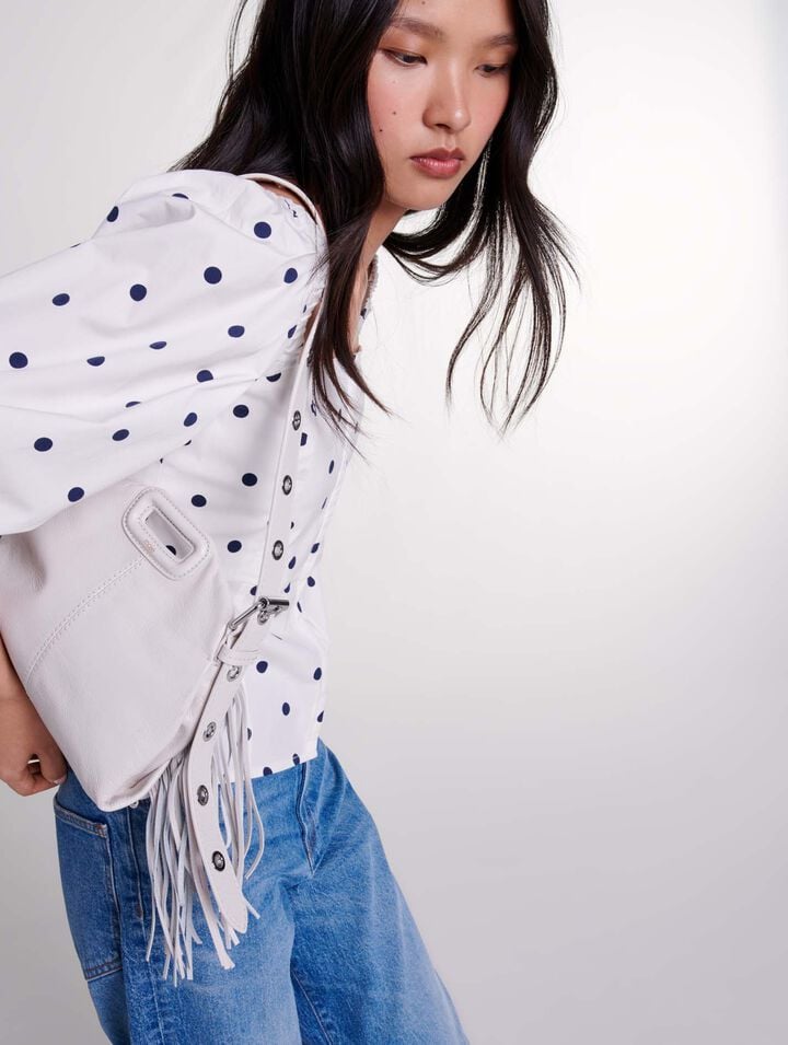 Top à manches bouffantes