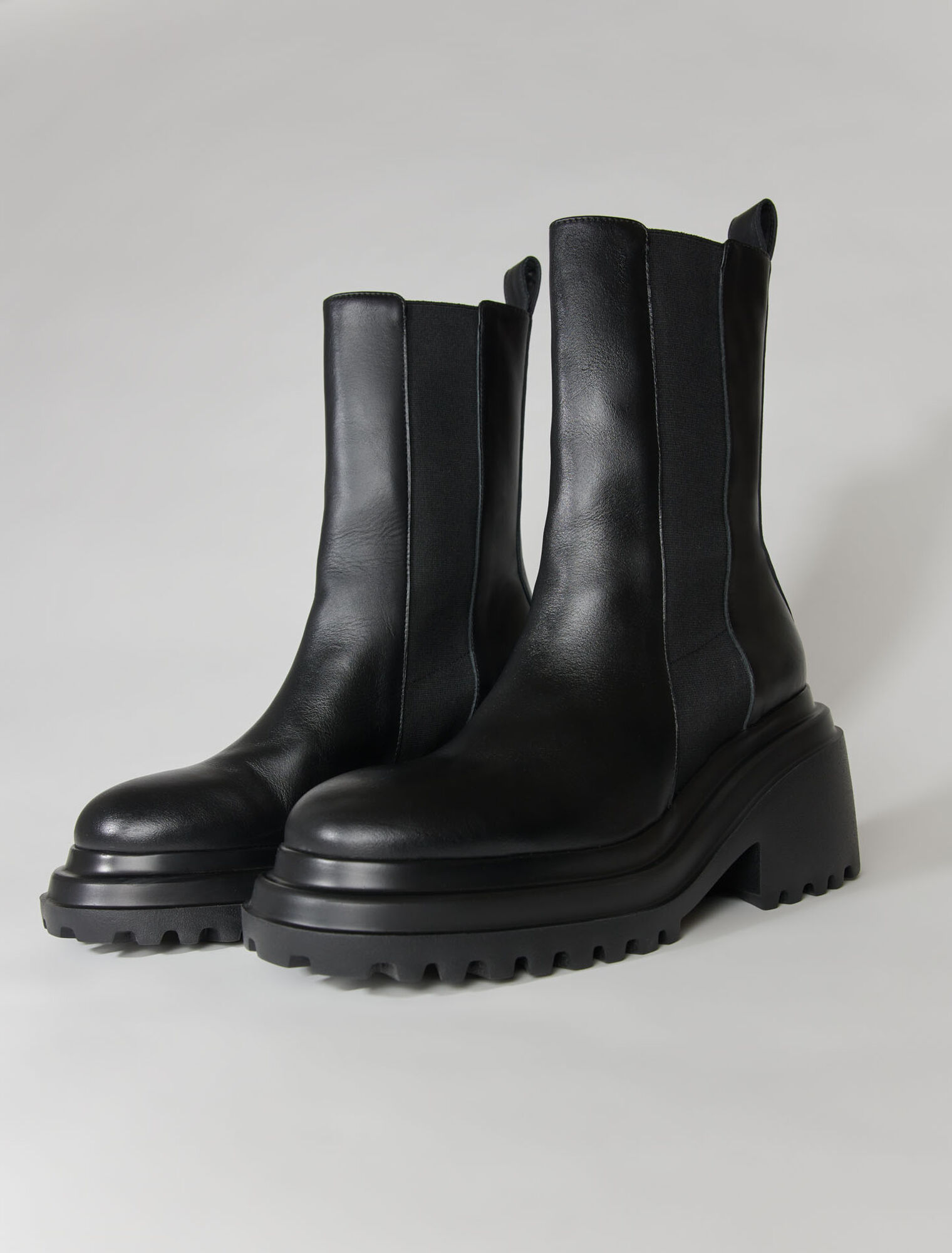 Leather ankle boots