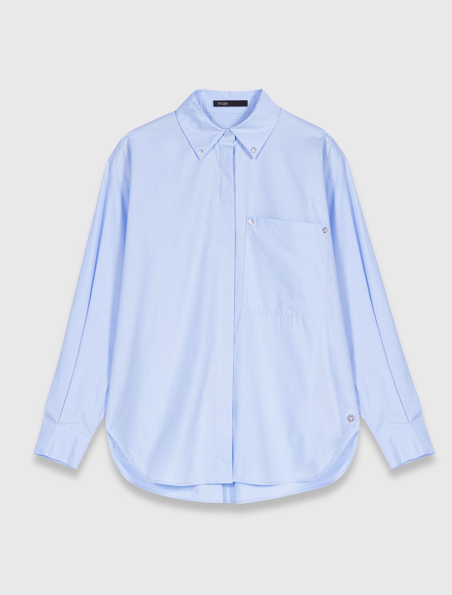 Long poplin shirt