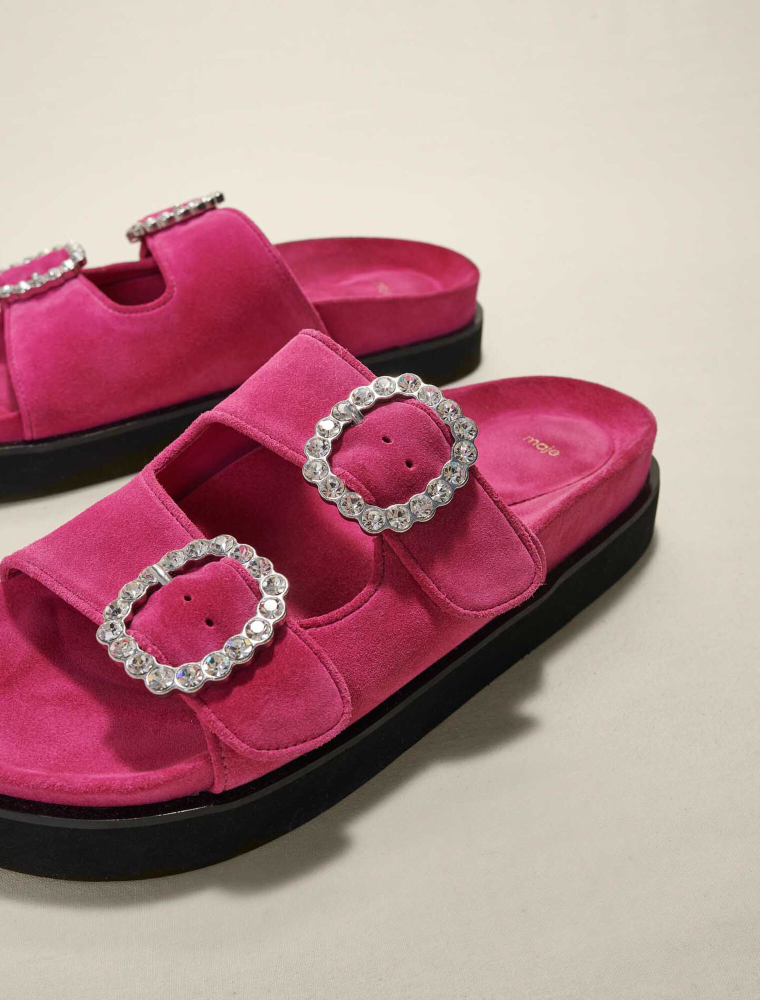 Sandales compensées à strass