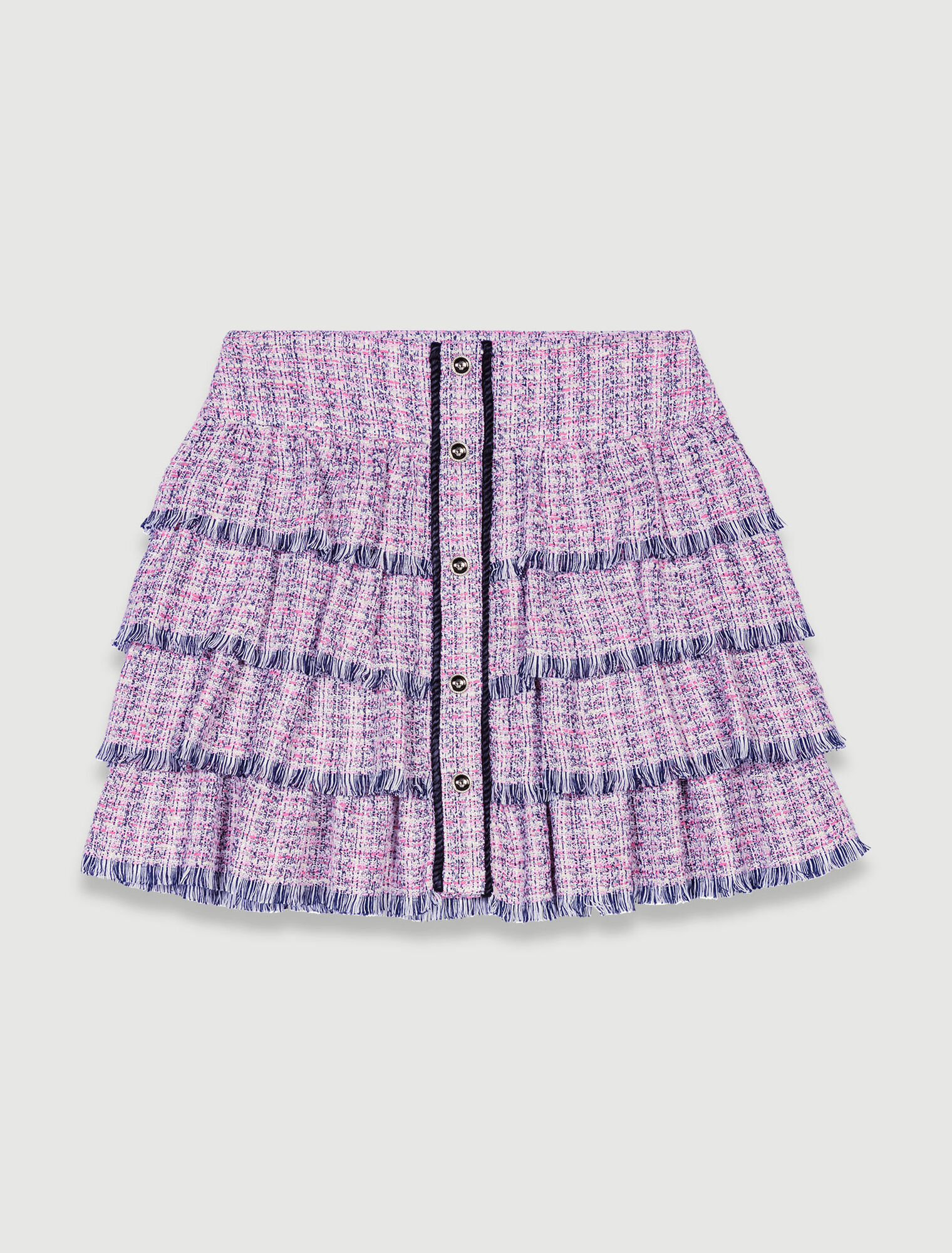 Jupe courte en tweed