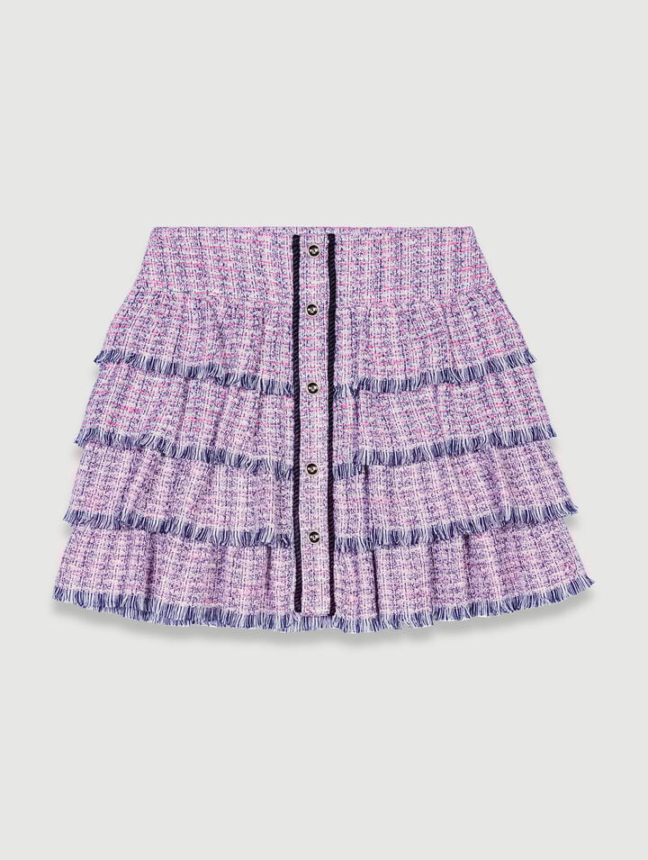 Jupe courte en tweed