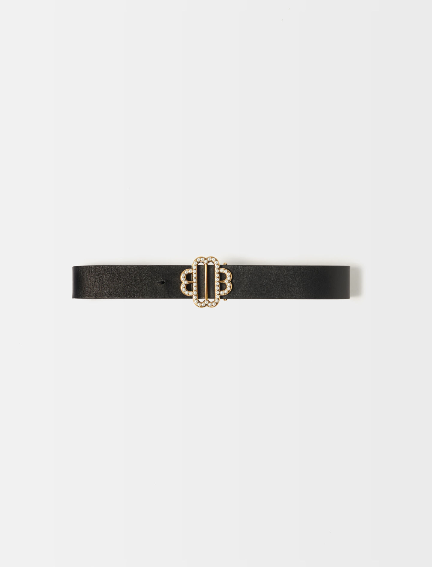 Maje Clover belt with rhinestones Black Gray For Women Maje