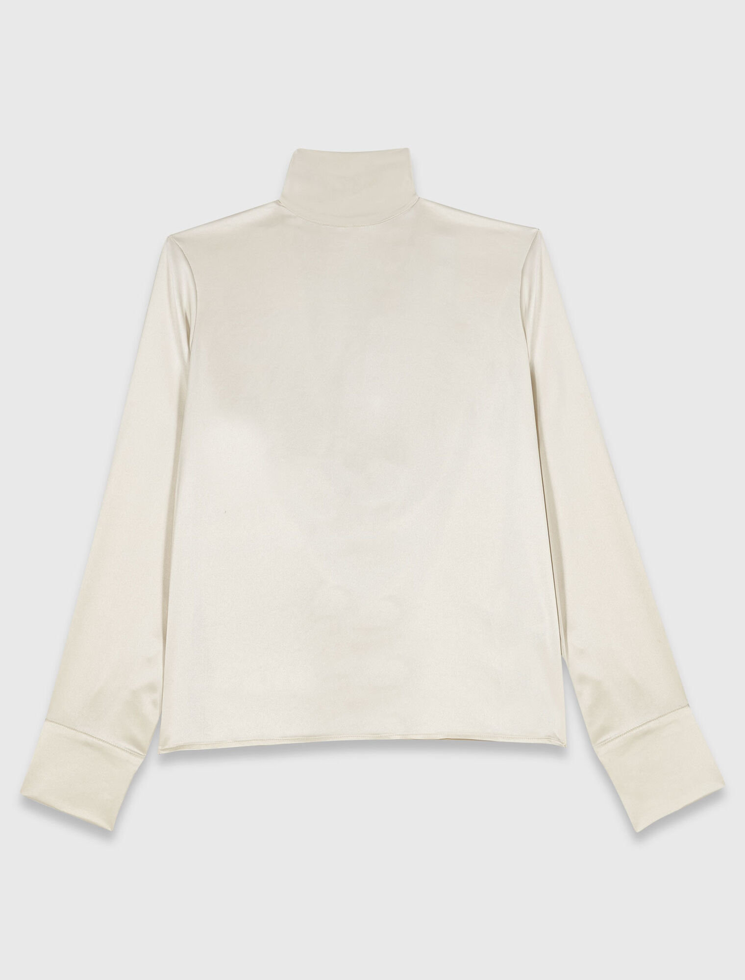 Satin blouse with draped back