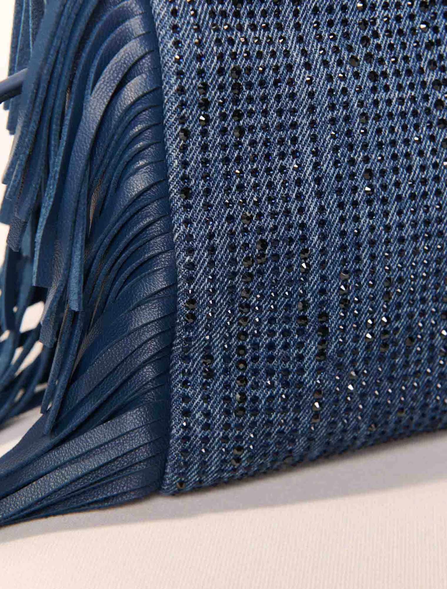 Sac M Mini en denim strassé