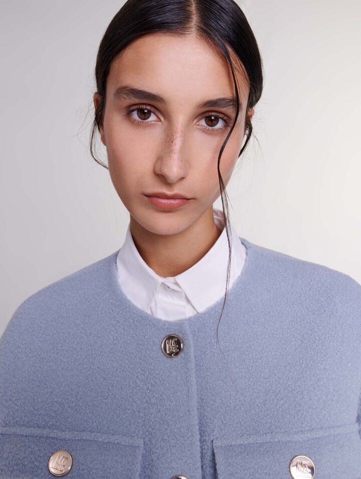 Manteau court ceinturé