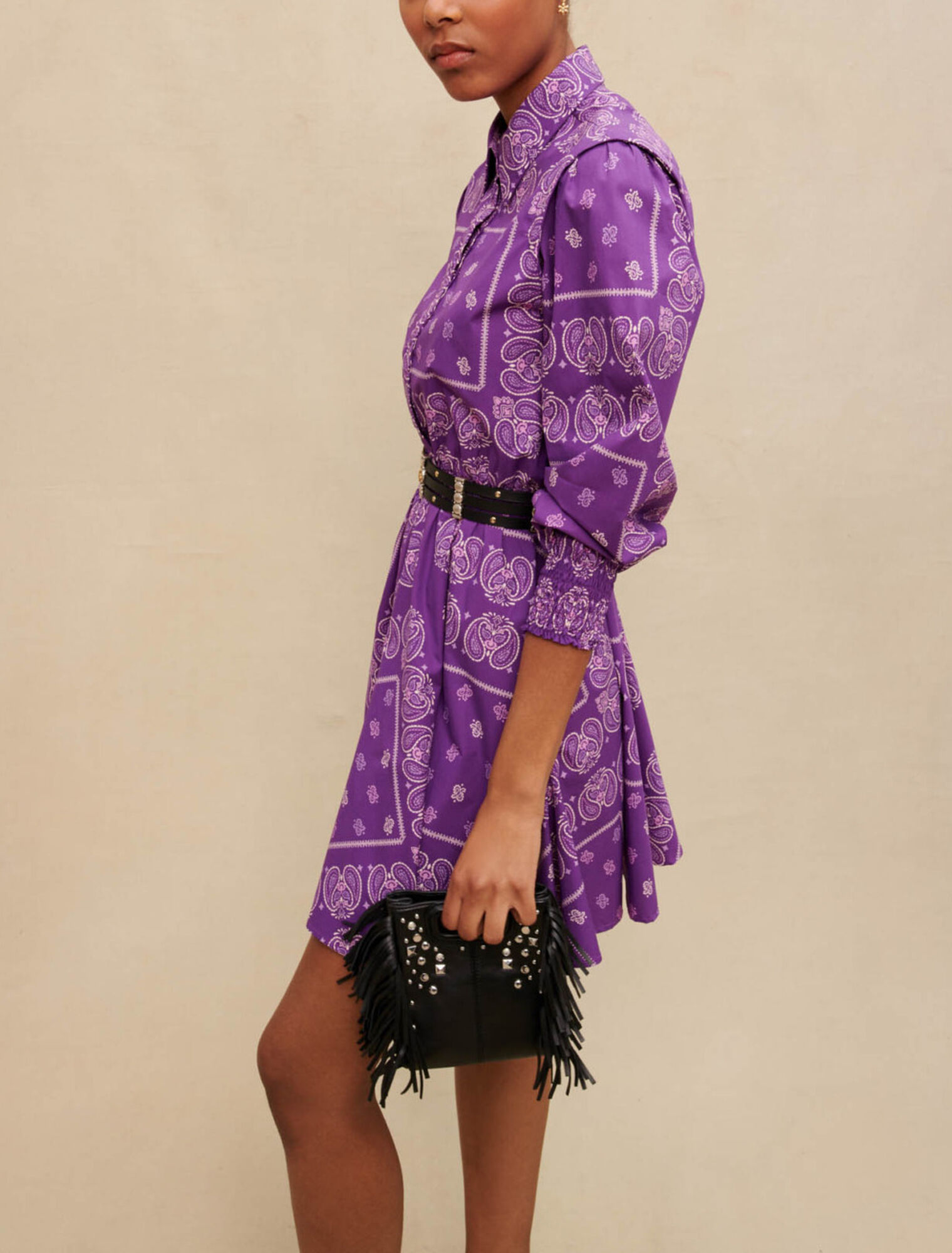 Robe courte à imprimé paisley