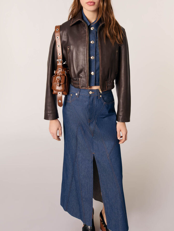 Jupe longue en denim
