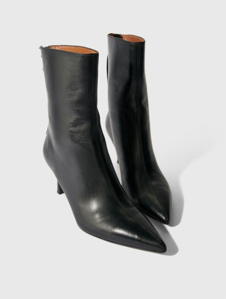 Leather ankle boots