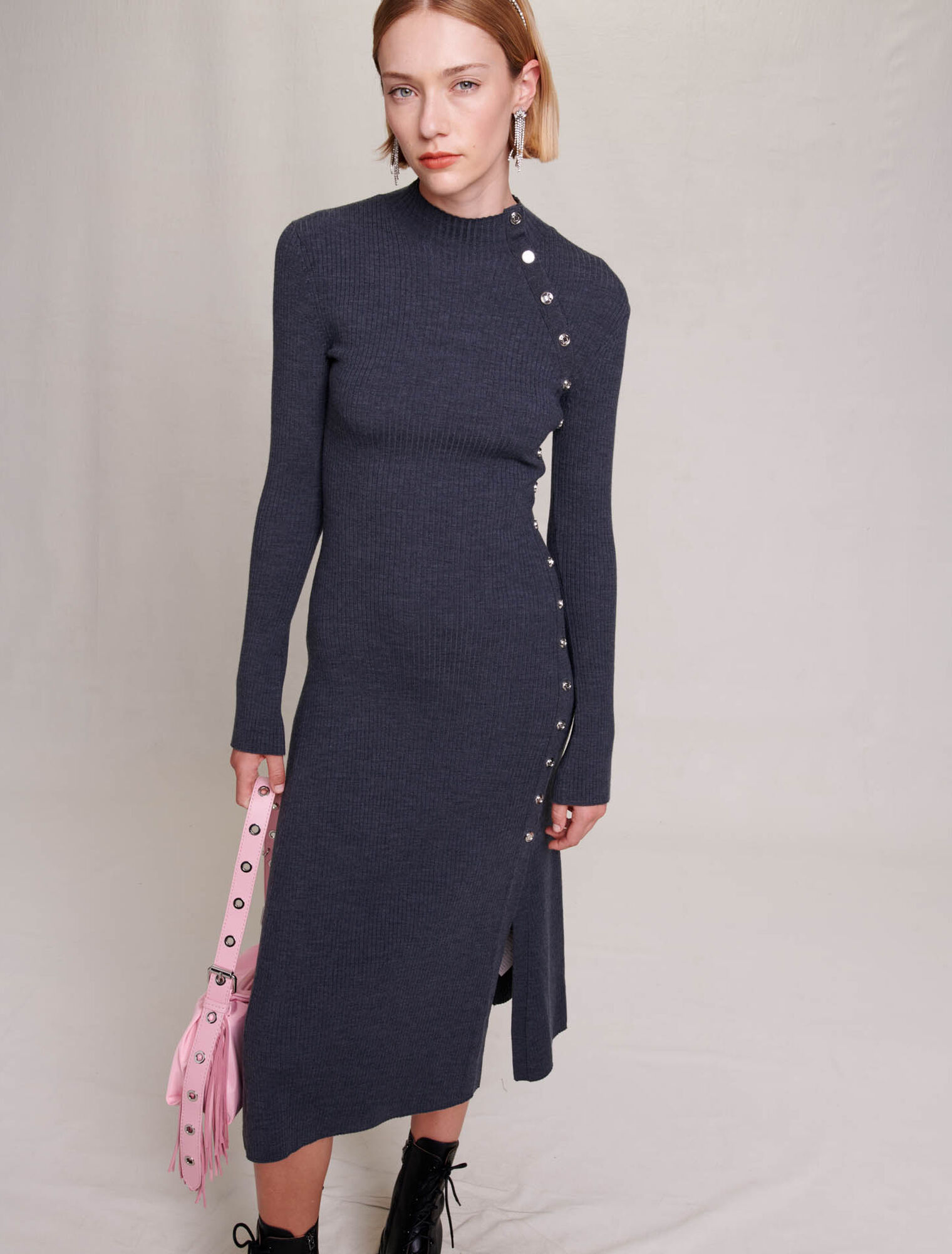 Robe longue en maille