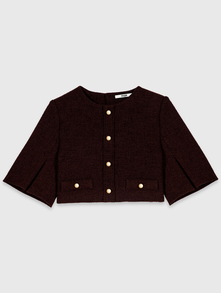 Robe cape 2-en-1 en tweed