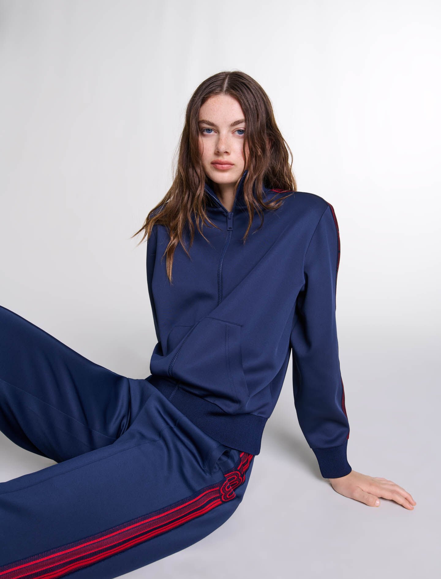 majeページ Striped trousers Blue For Women | Maje