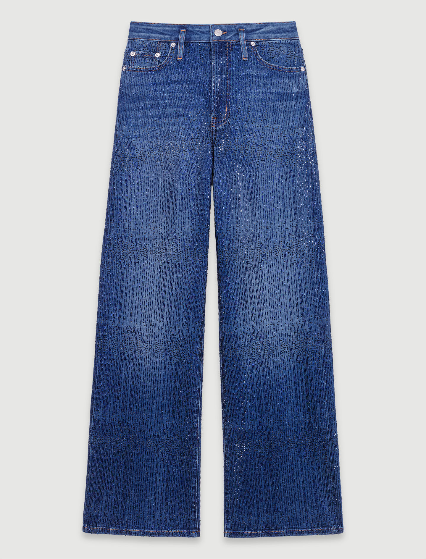 épine エピヌ é rhinestone jeans blue 美品 epine é rhinestone jeans blue S エピヌ