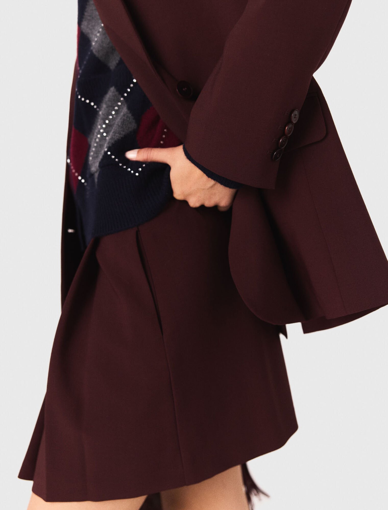 Belted suit jacket