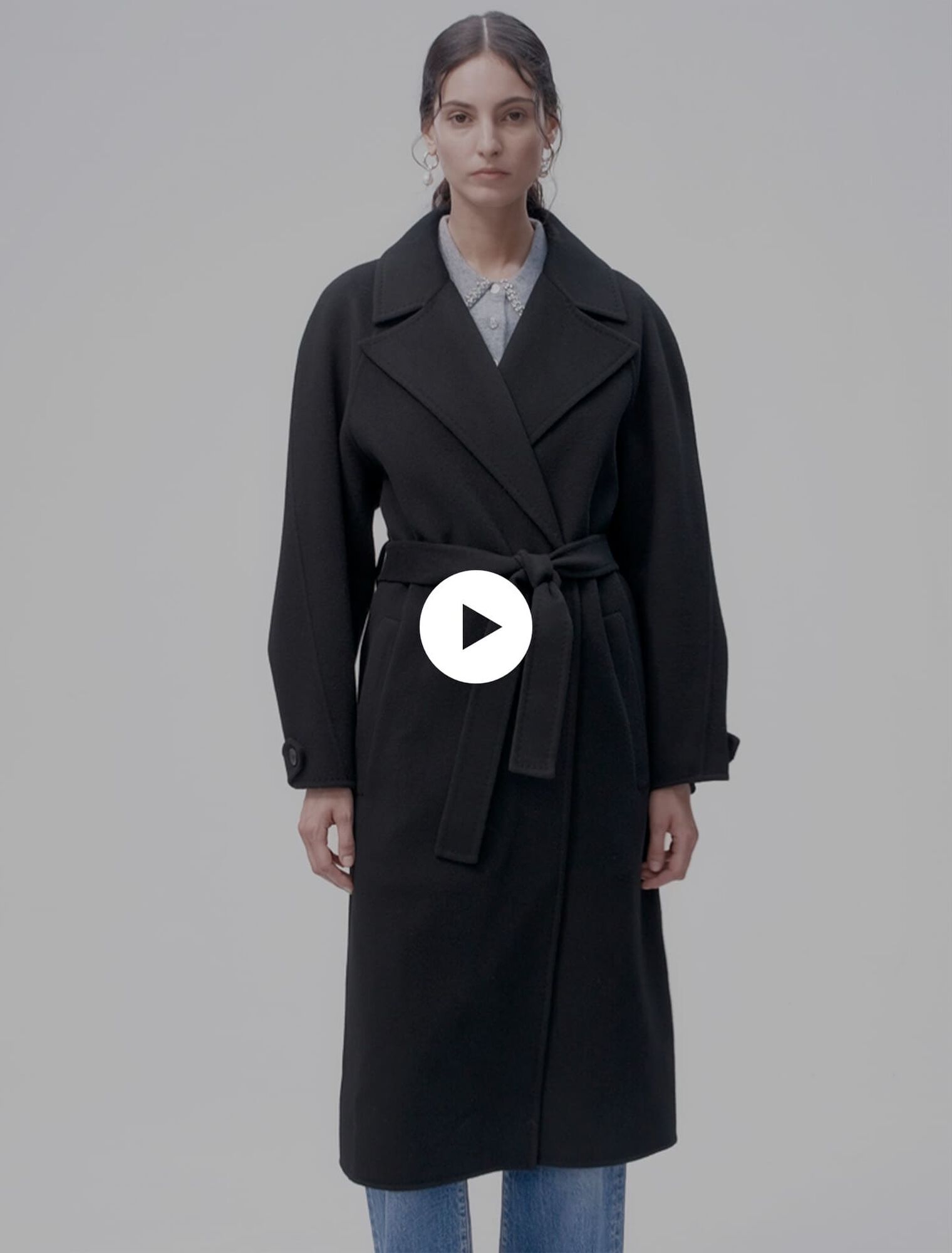Manteau mi-long double face