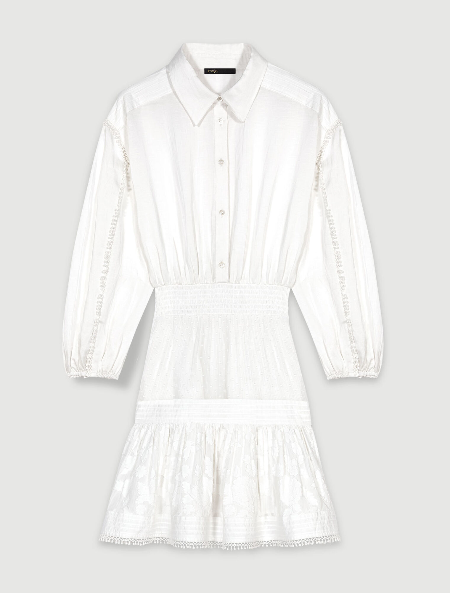 Robe courte en patchwork de coton