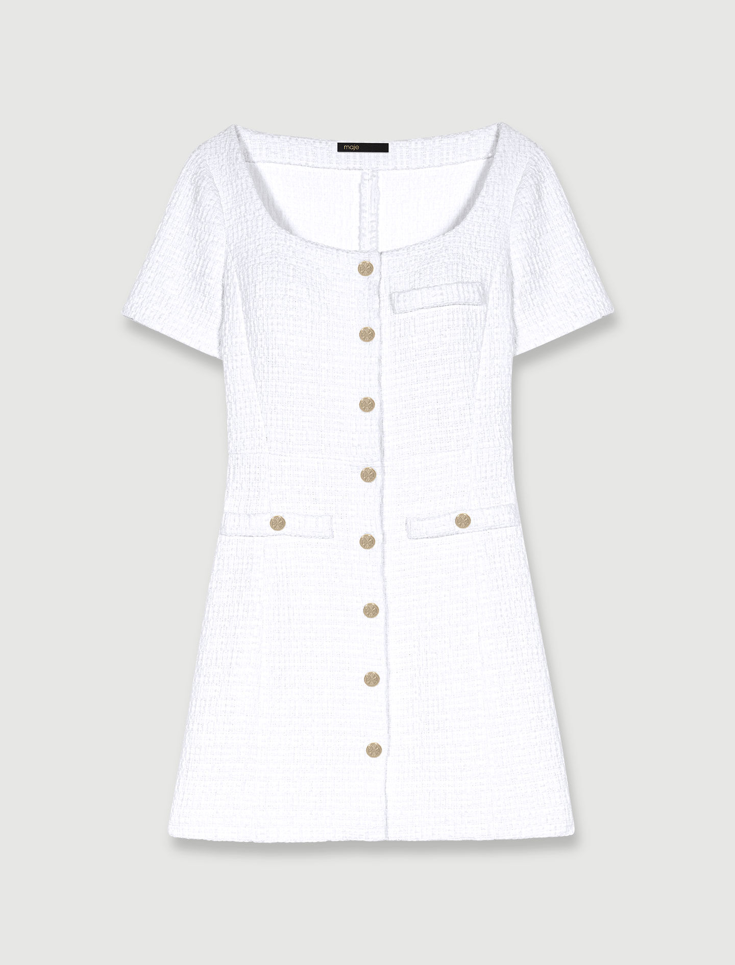 Short tweed dress White For Women | Maje