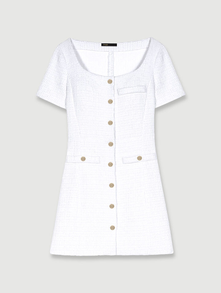 Robe courte en tweed