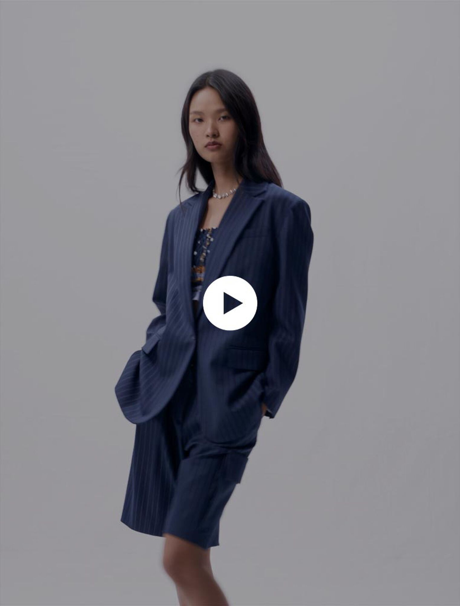 Veste de tailleur à rayures