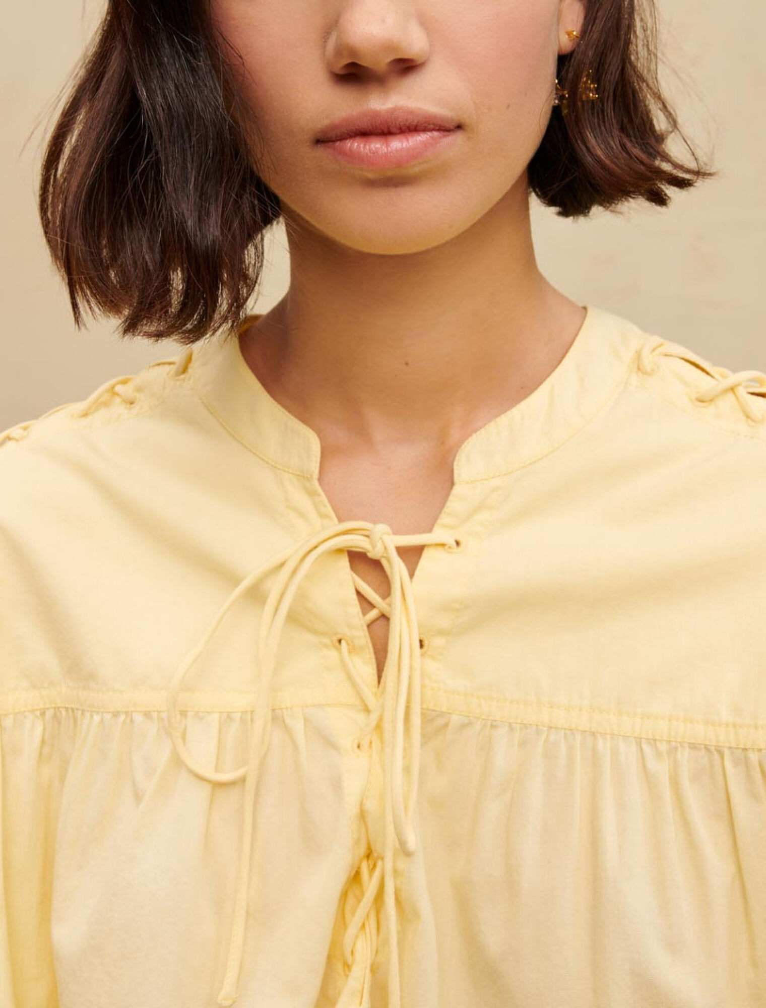 Chemise médiévale lacée en coton