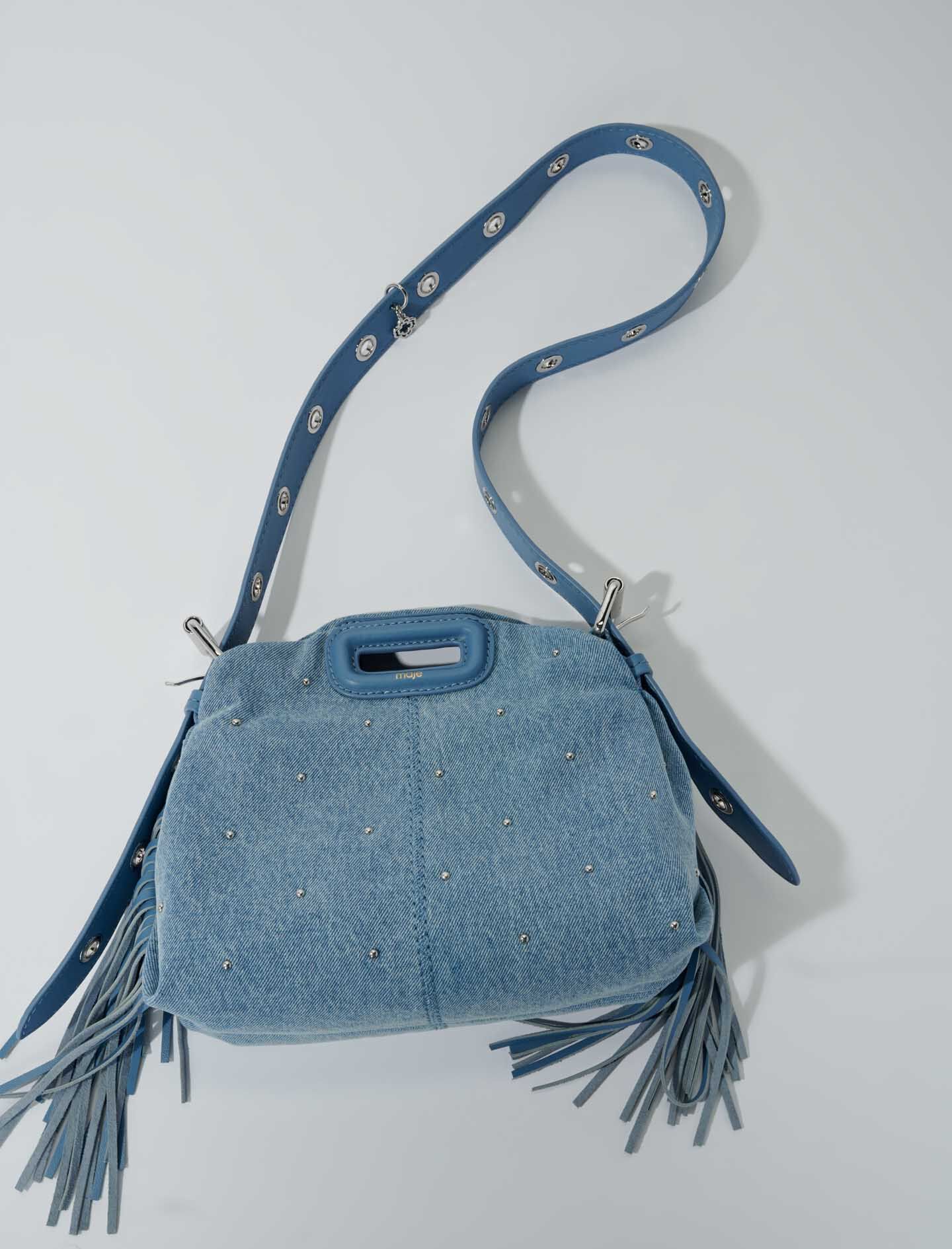 MAJE ■ デニム ミニ MISS M バッグ Miss M mini denim bag Blue For Women | Maje