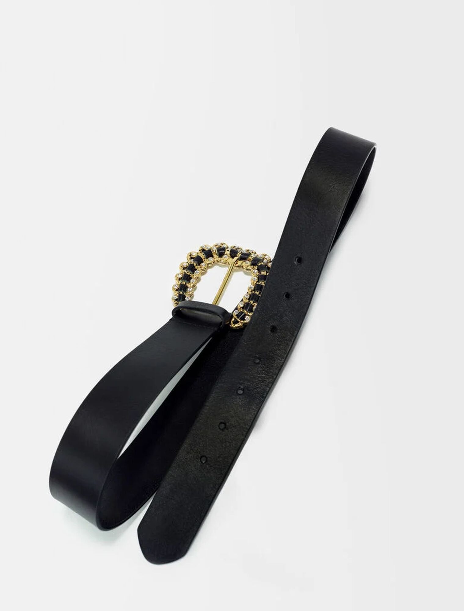 Ceinture à boucle ornée de strass