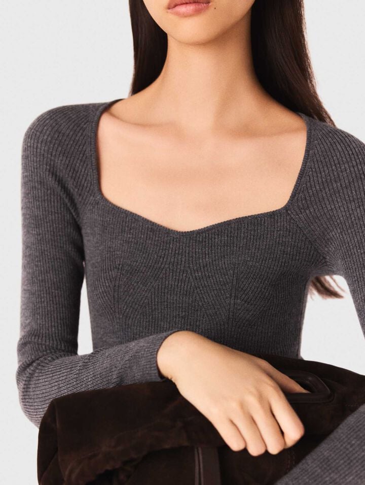 Rib knit jumper