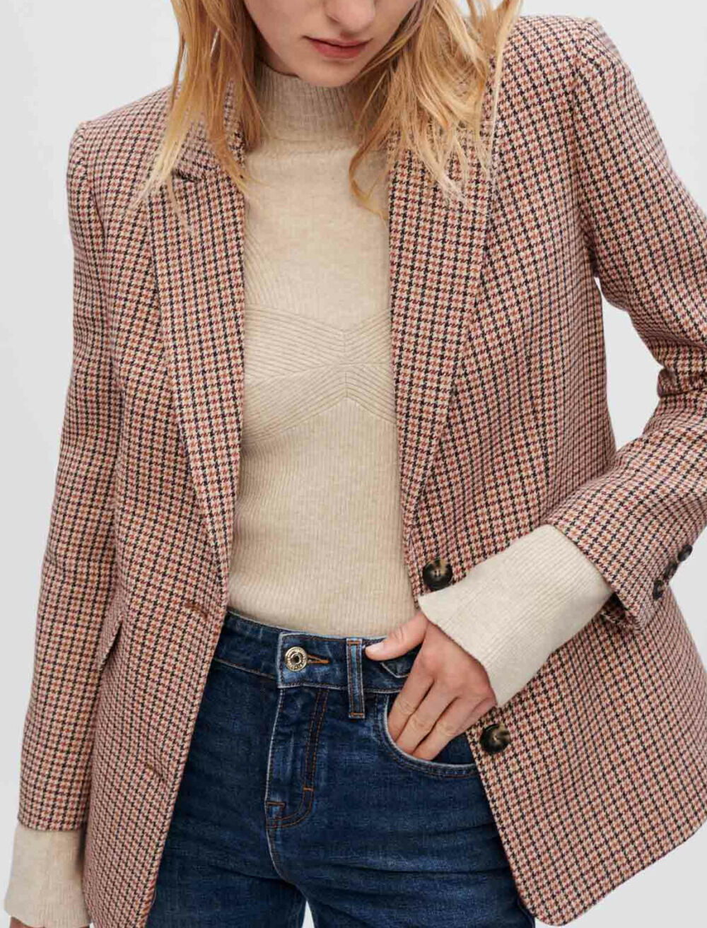 Veste pied de poule maje deals
