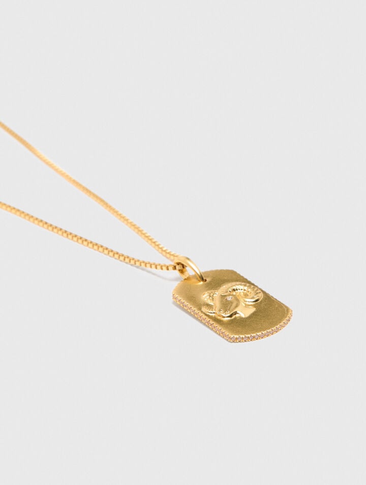 Collier plaque signe du zodiaque