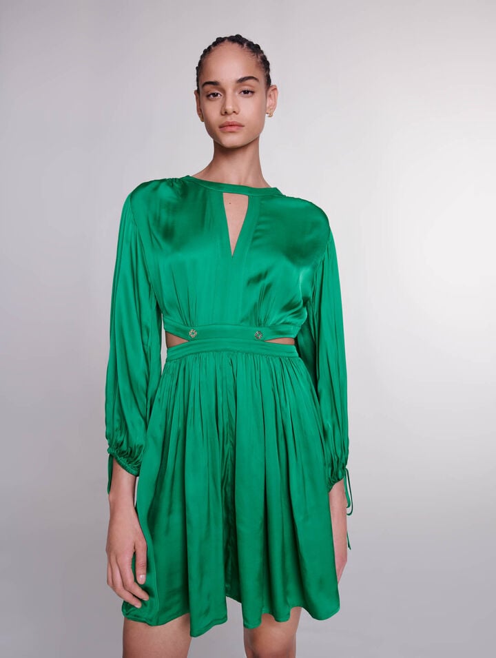 Robe courte satinée