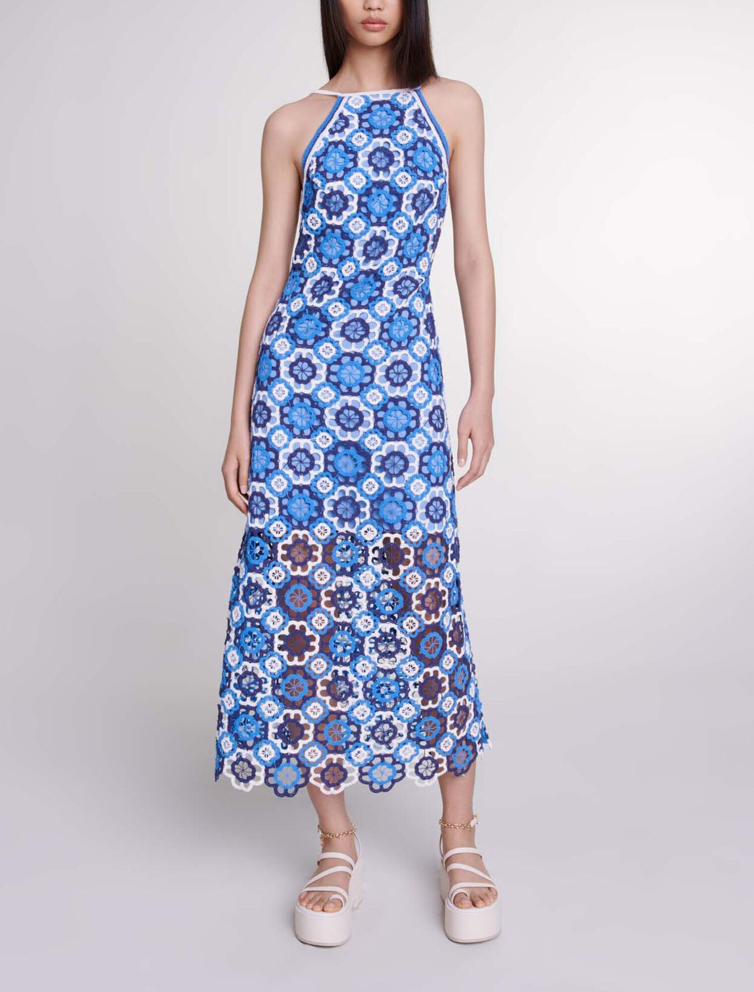 Robe tricolore en crochet