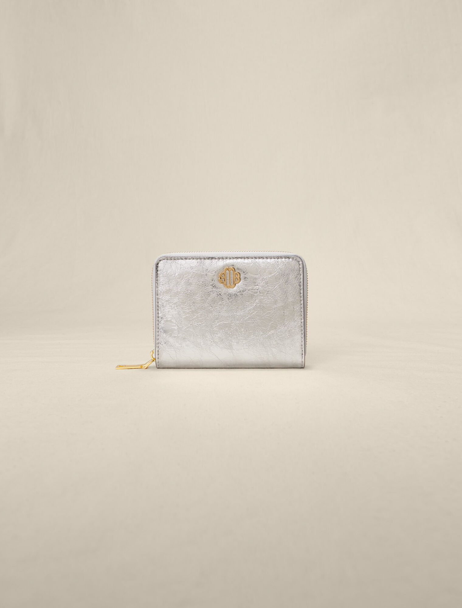 Metallic leather wallet
