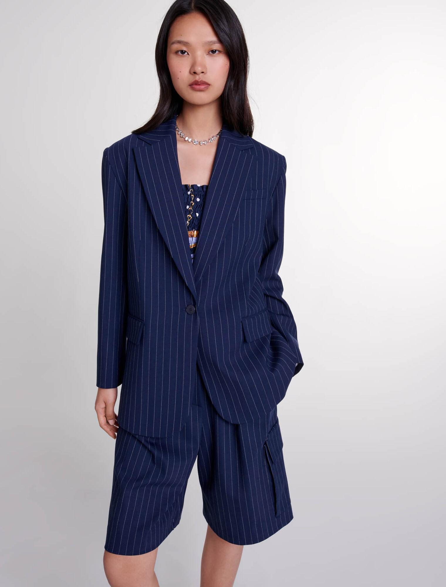 Veste de tailleur à rayures