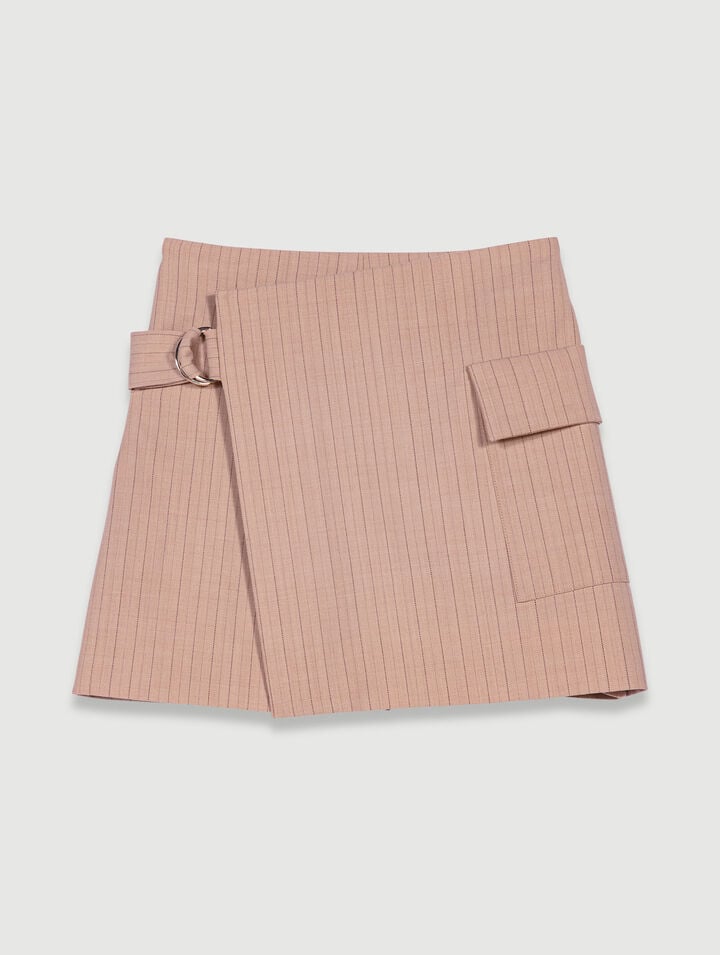 Short trompe l'œil à rayures