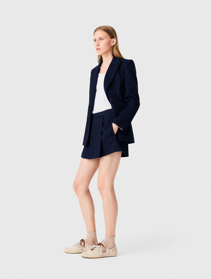 Short tailleur avec lurex