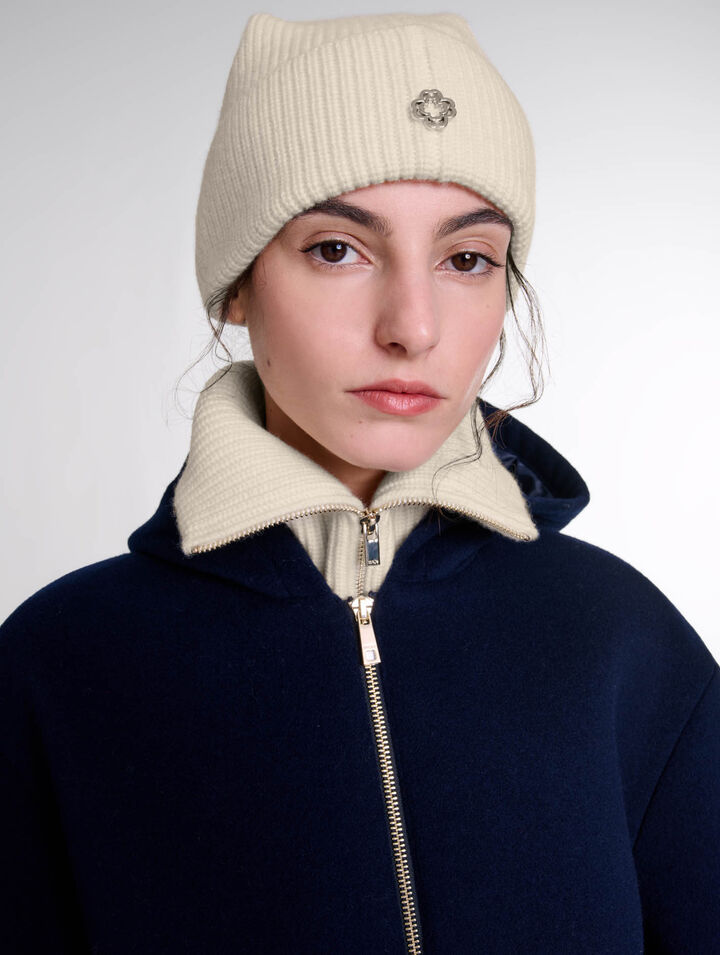 Col zippé en laine et cachemire