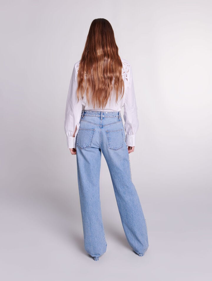 Jean large à studs