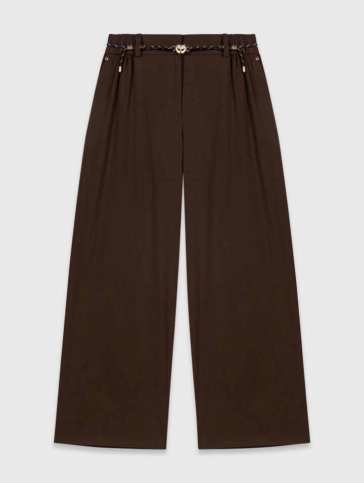 Pantalon large en coton