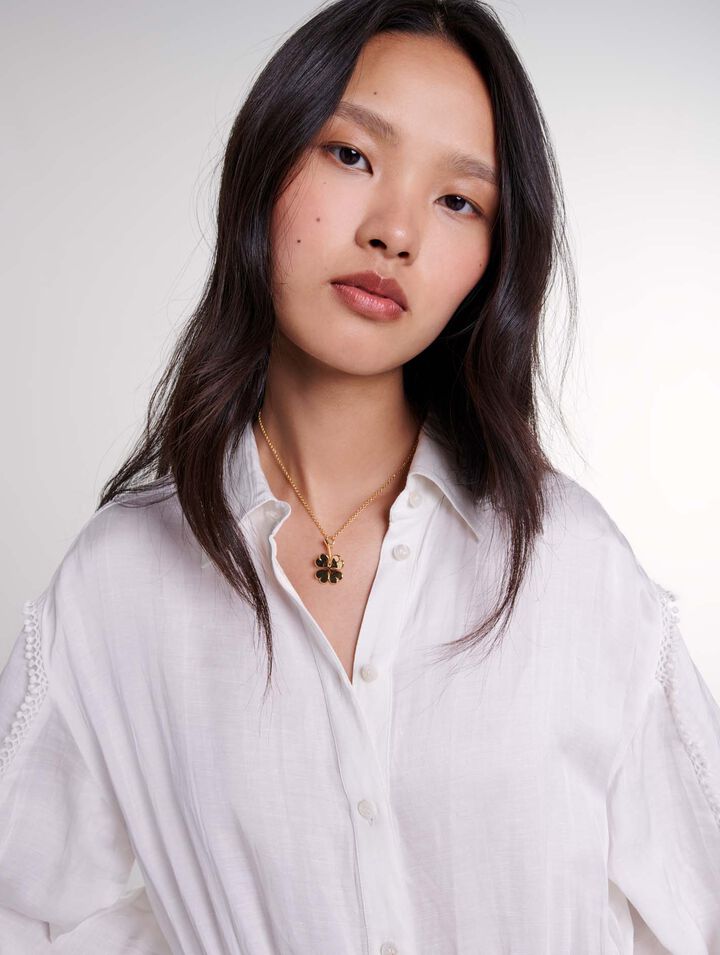 Robe longue en patchwork de coton