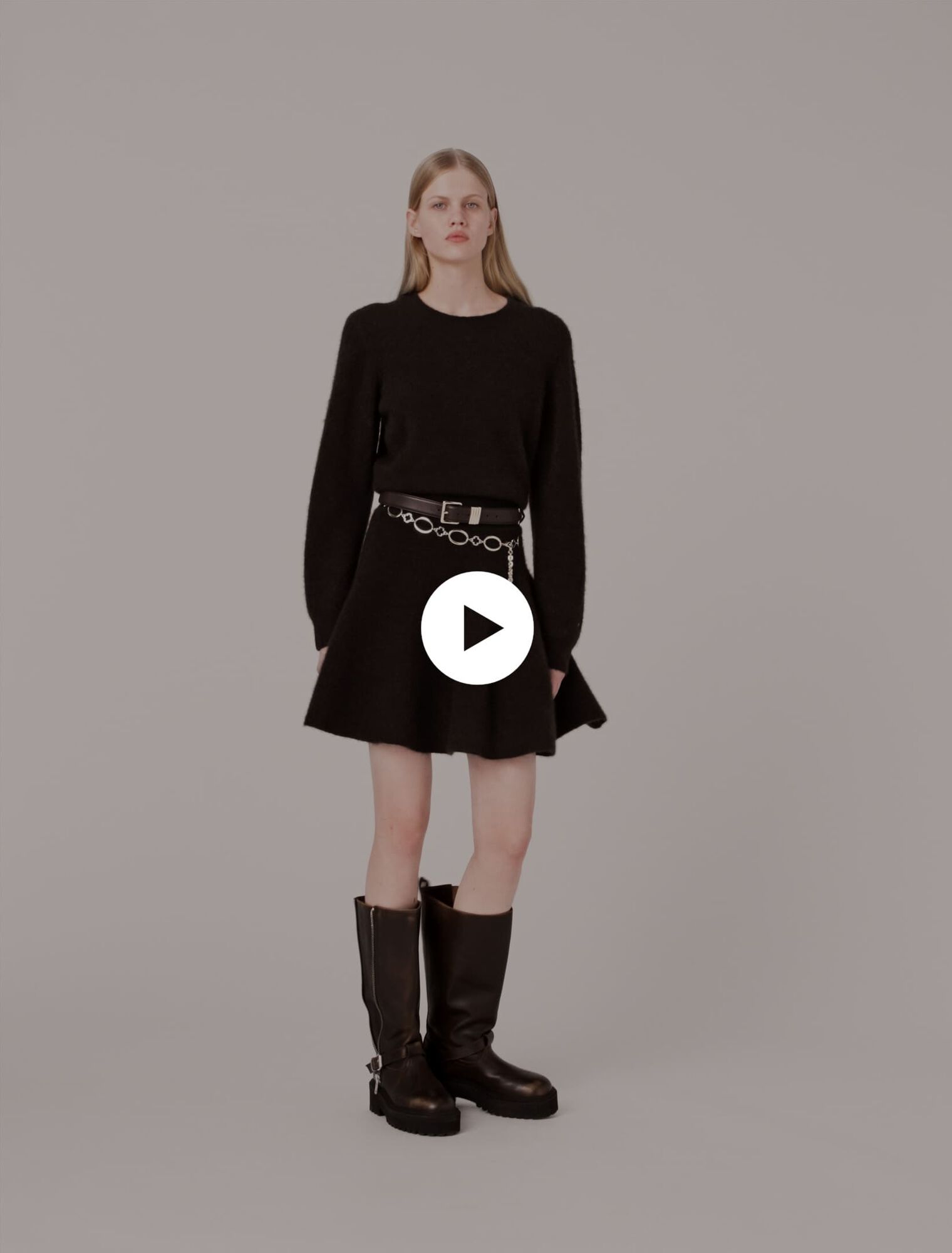 Short yak blend dress Short yak blend dress