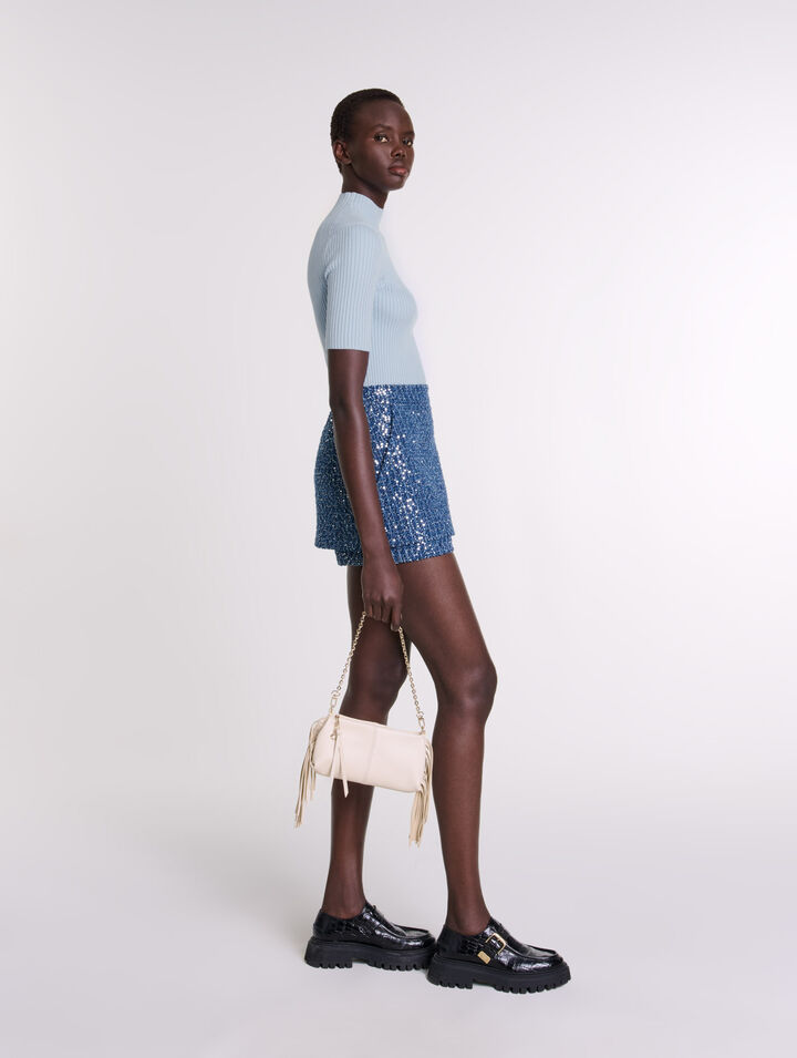 Top en maille côtelée