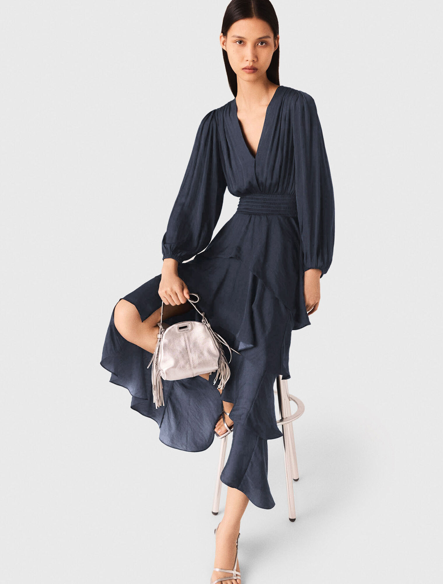 Sac Miss M micro en cuir m&eacute;tallis&eacute;