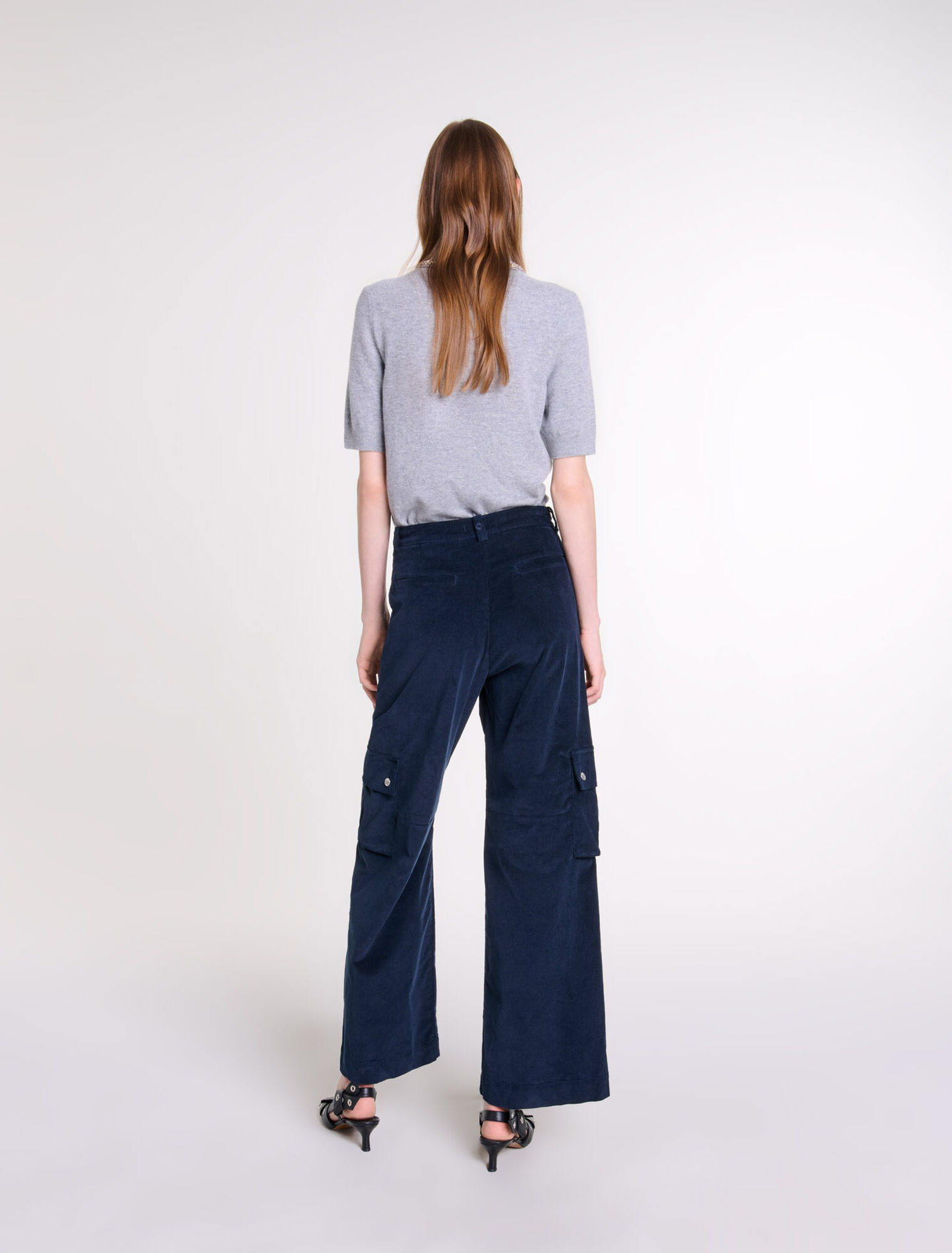 Pantalon cargo en velours