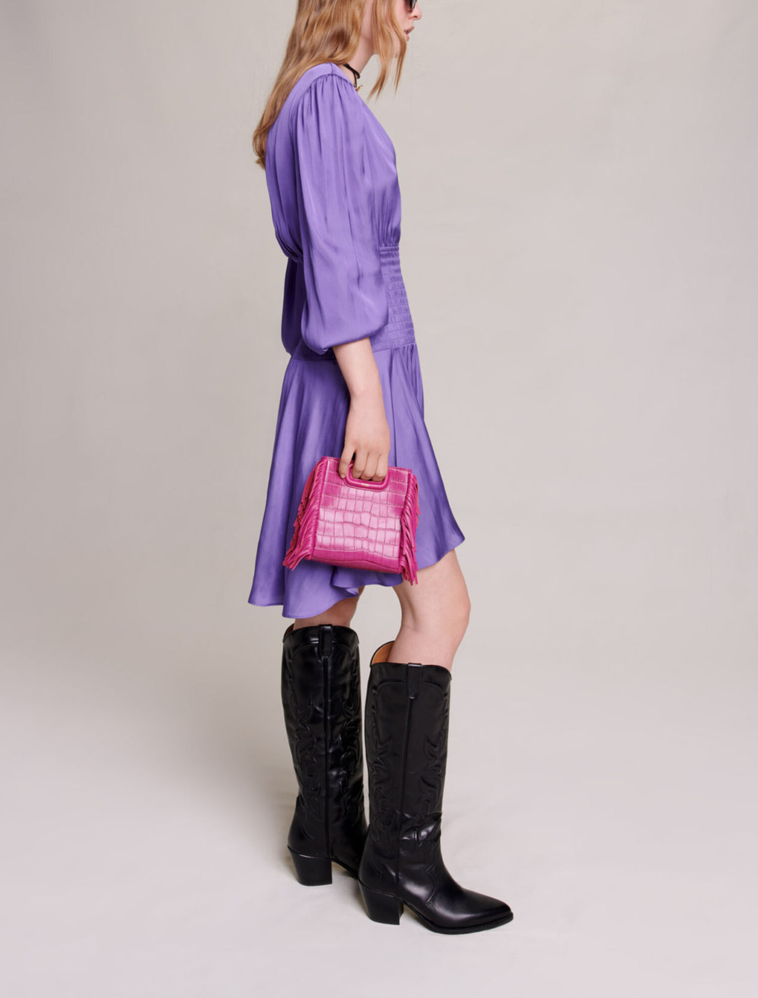 Short satin dress