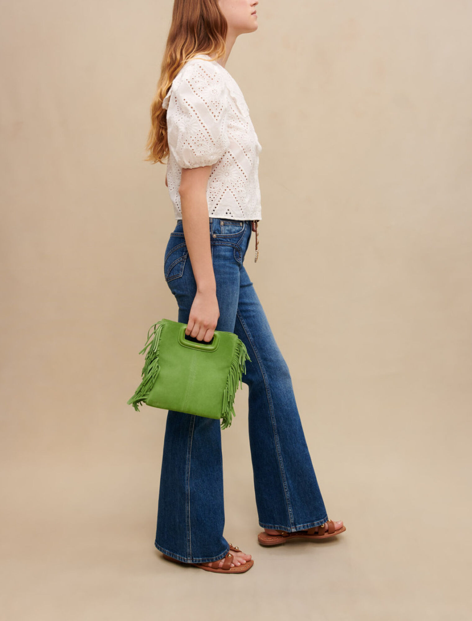 Embroidered cropped shirt