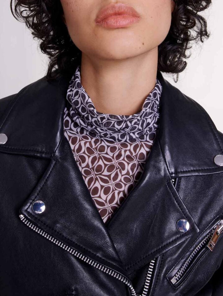 Veste courte en cuir